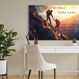 STAY HUMBLE, WORK HARD AND LET YOUR CHARACTER DEFINE YOUR SUCESS