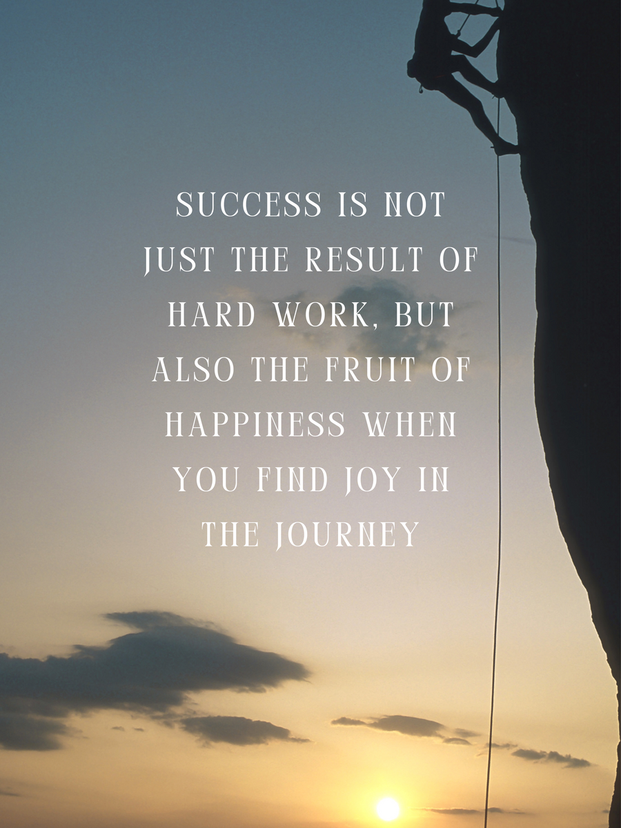 Success is just not the result of hard work